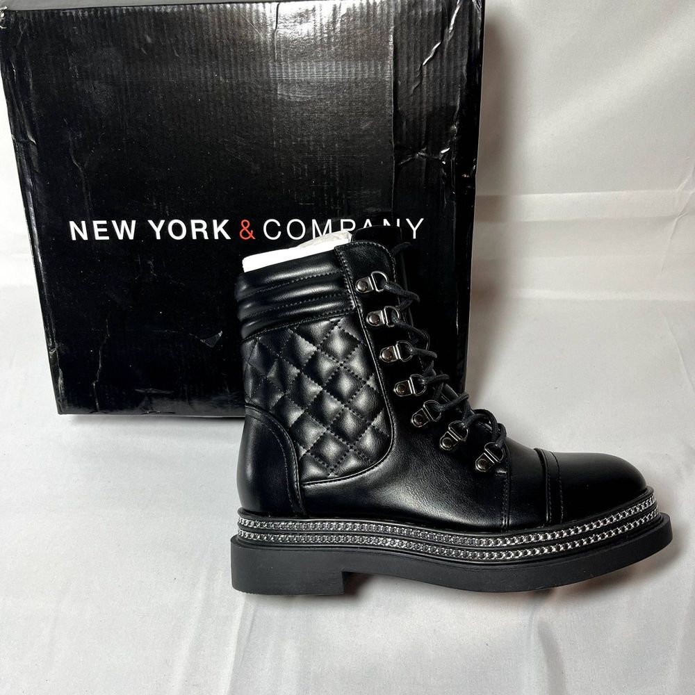New York and Company Women's Katelynn Lugged Sole Booties Women's Shoes